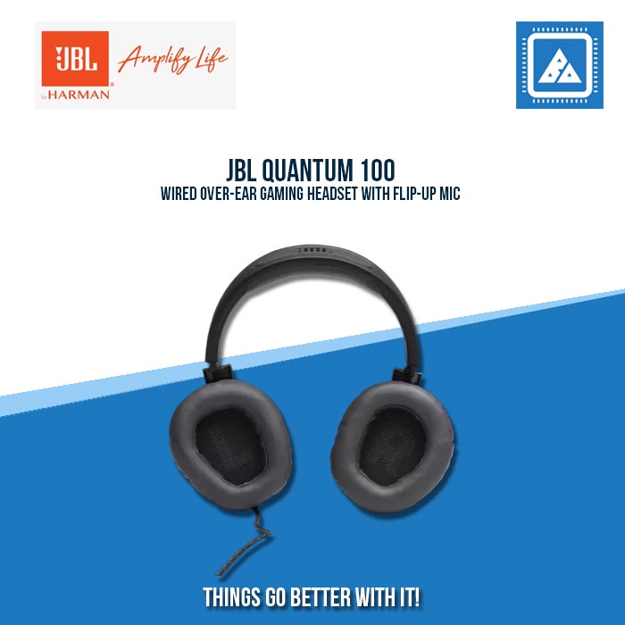 JBL QUANTUM 100 WIRED 3.5MM OVER-EAR GAMING HEADSET (BLACK) JBL QUANTUM 100 WIRED 3.5MM OVER-EAR GAMING HEADSET (BLACK)